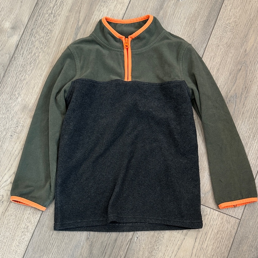 OshKosh B'gosh Green and Black Kids Sweatshirt with Orange Accents